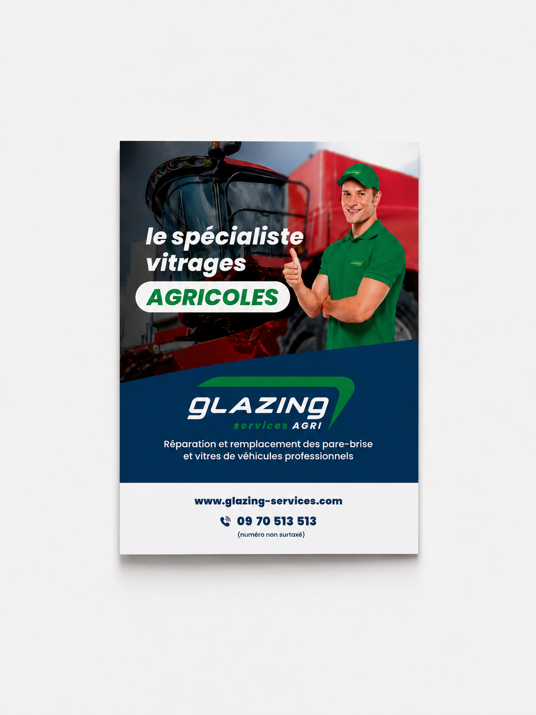 LOTS DE 50 FLYERS A5 GLAZING SERVICES AGRICOLES