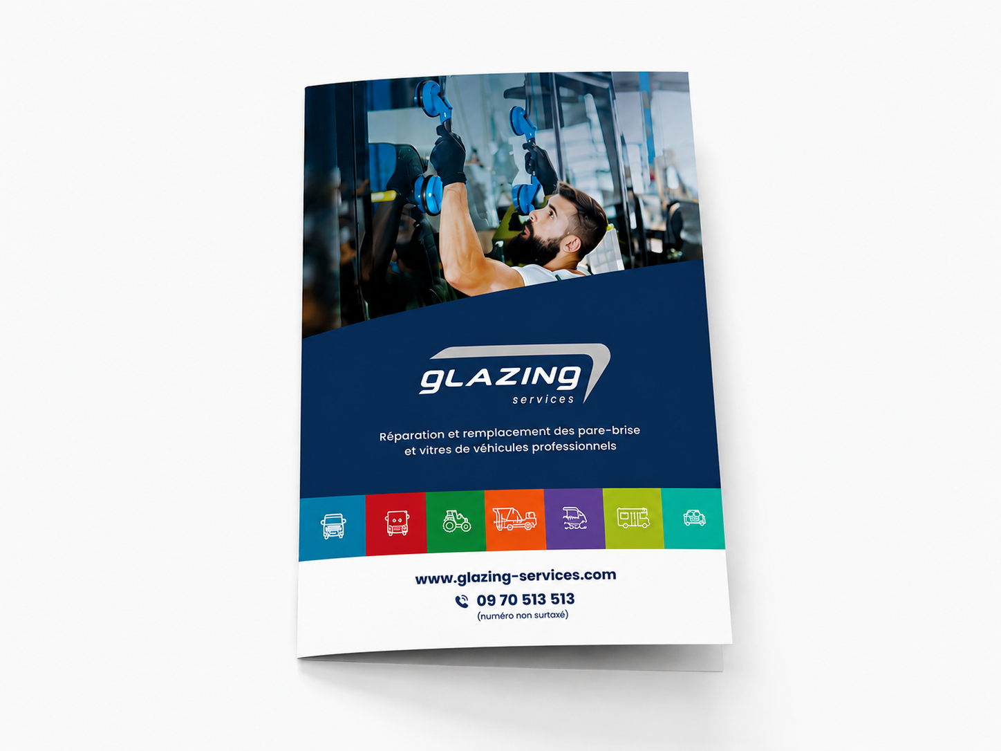 LOTS DE 50 FLYERS A5 GLAZING SERVICES