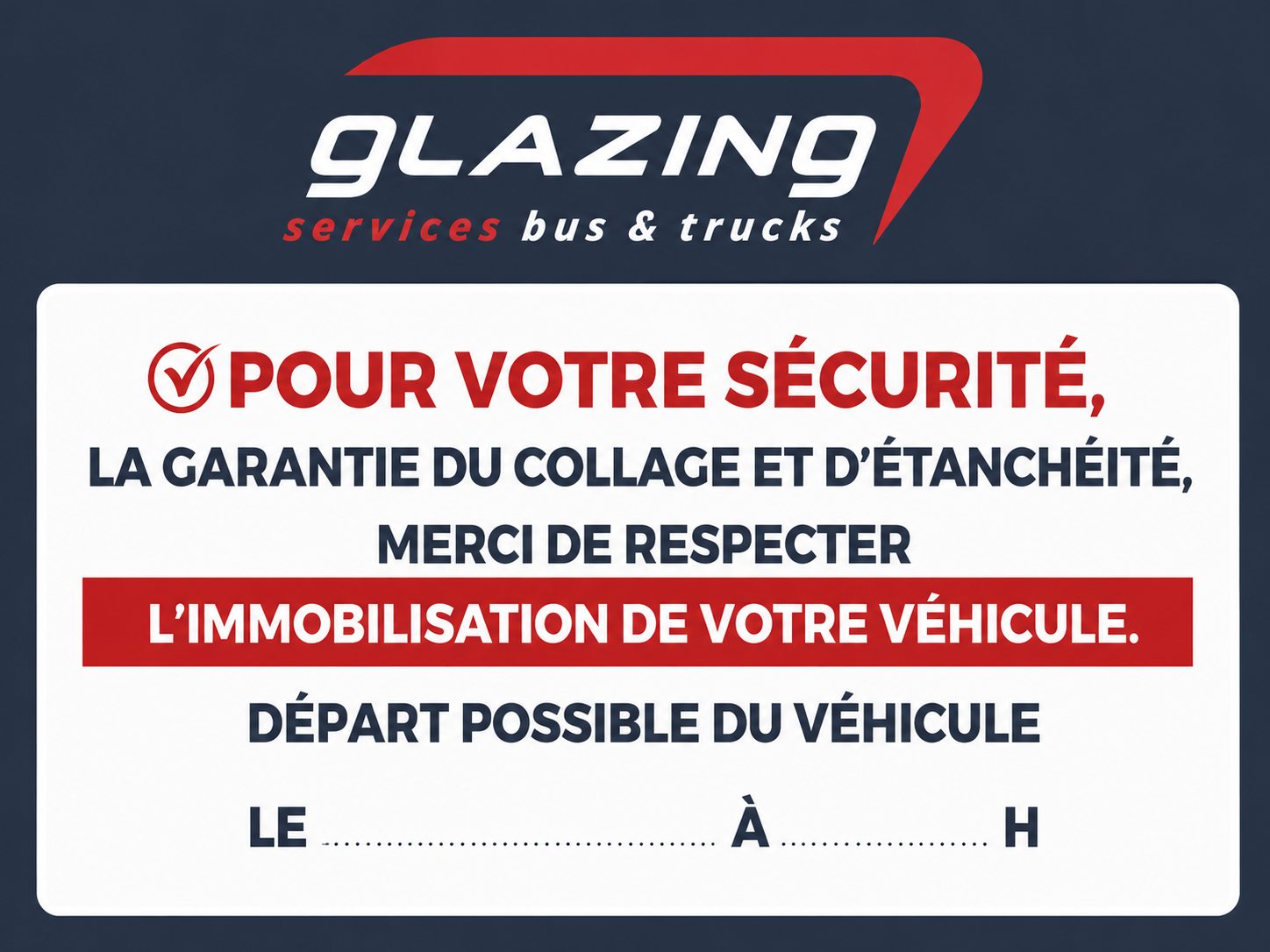 STICKER IMMOBILISATION VEHICULE